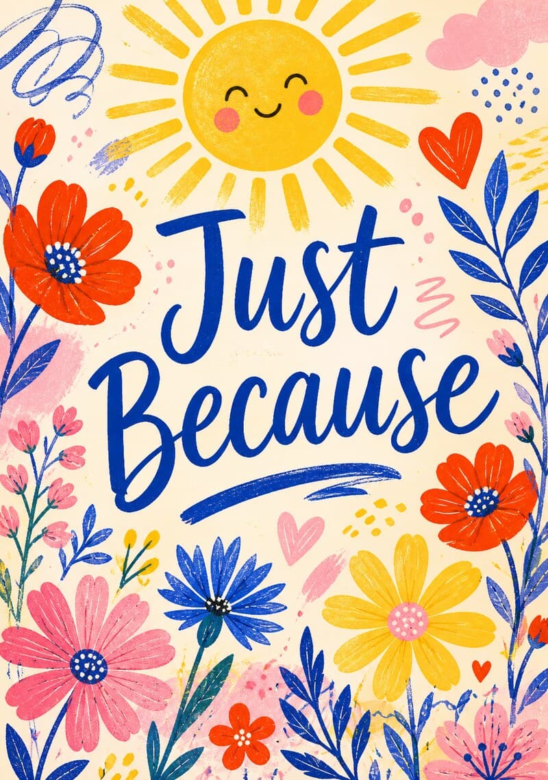 Sunny Floral Just Because Card